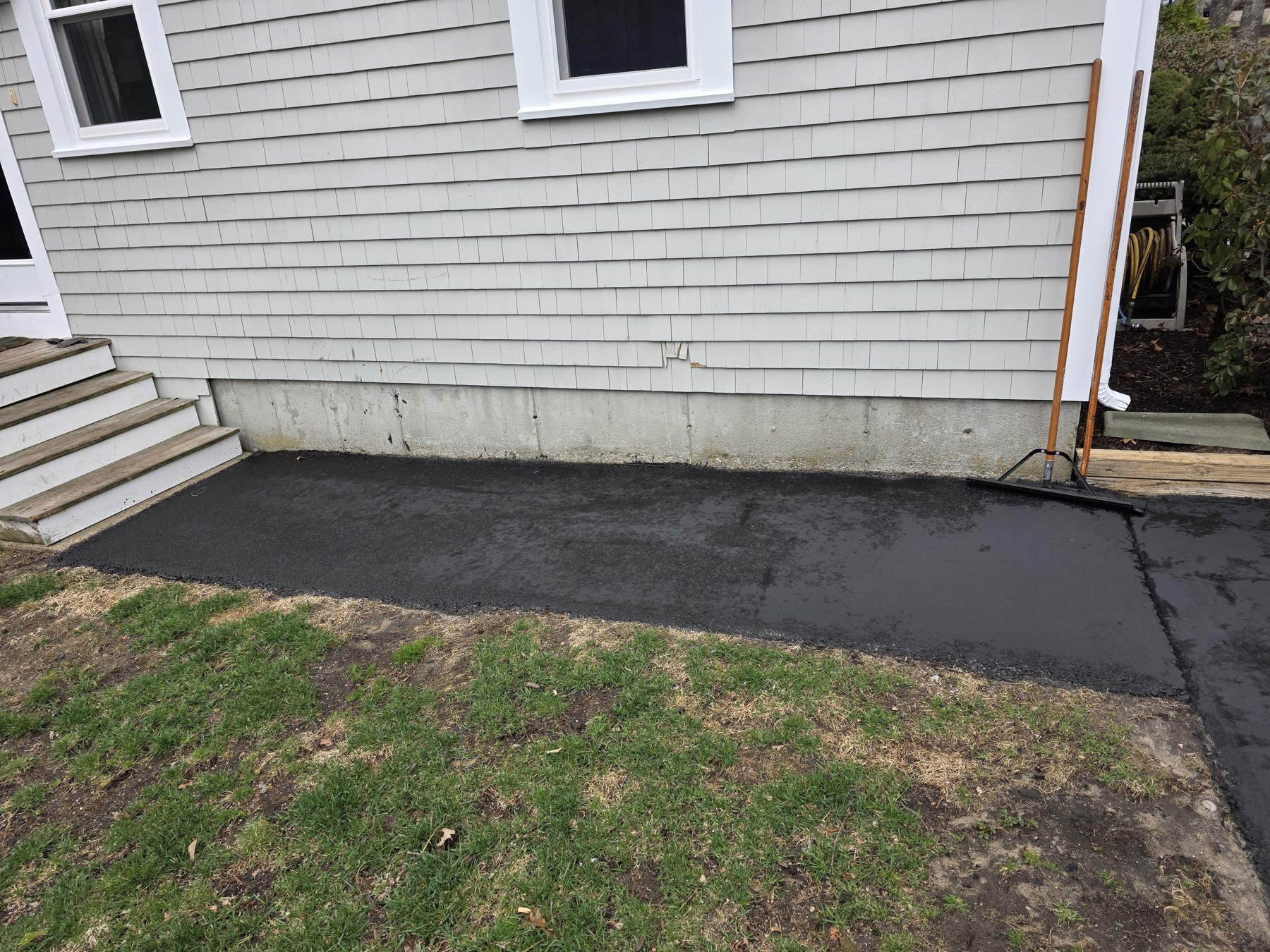 Completed driveway sealcoating, view 3